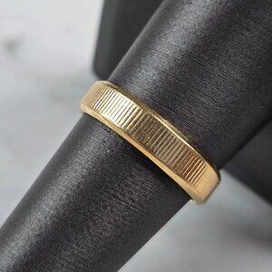 Mens Vintage Estate 18K Gold Wedding Band Ring 5.0g E931